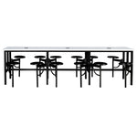 Regency Endure Standing Height Collaborative Table & Chair Set with 12 Pull-Out Stools 31.25