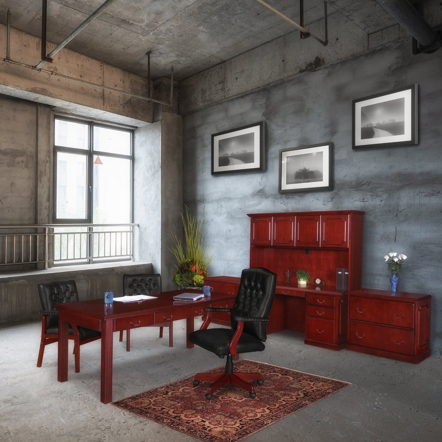 Regency Ivy League Seating Traditional Chair Swivel Timeless Spindle - Back Design with High - Mobility Rolling Base 18 - 21"H (MODAL) - SchoolOutlet