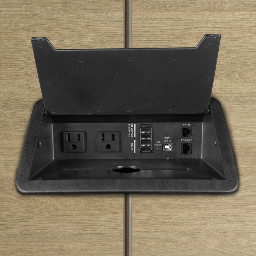 Regency Array 144" Conference Table with Power Data Grommet (REG - ACT14448) - SchoolOutlet