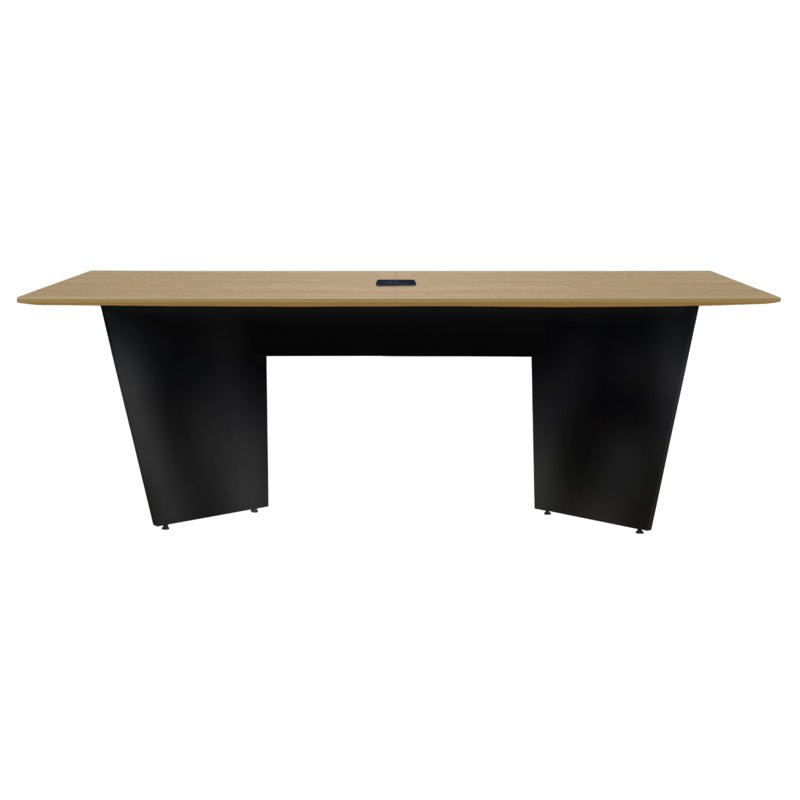 Regency Array 96"L Conference Table with Power Data Grommet - Noble Oak Top - SchoolOutlet