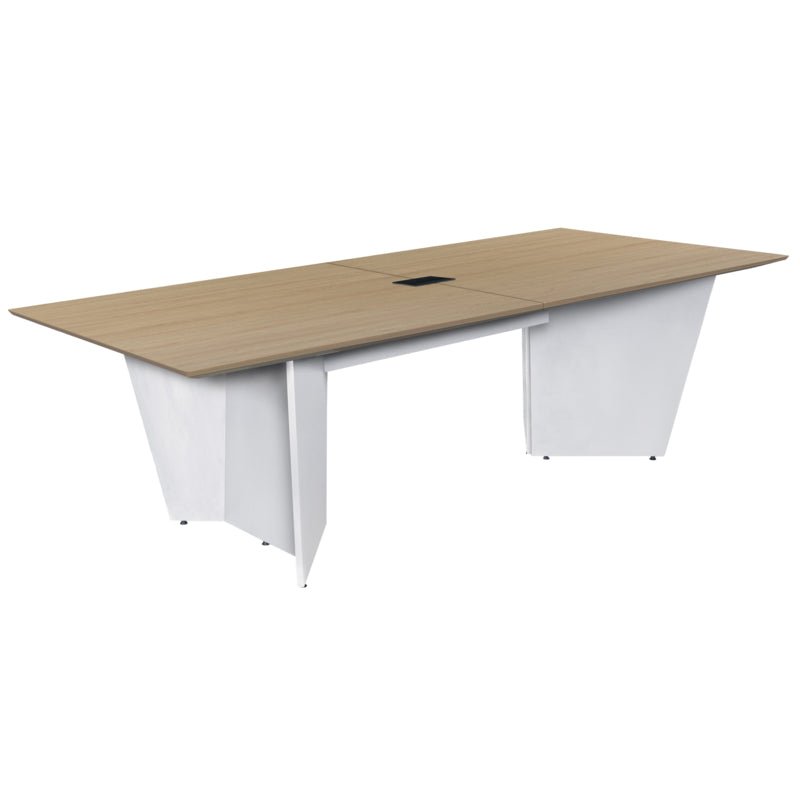 Regency Array 96"L Conference Table with Power Data Grommet - Noble Oak Top - SchoolOutlet
