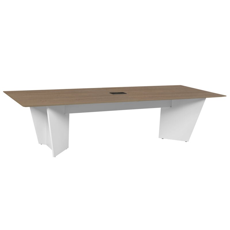 Regency Array 96"L Conference Table with Power Data Grommet - Noble Oak Top - SchoolOutlet