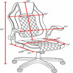 Regency AON Archeus Ergonomic Gaming Chair Seating Swivel with High - Back Contoured Support and Advanced Performance Adjustability 17 - 21.5