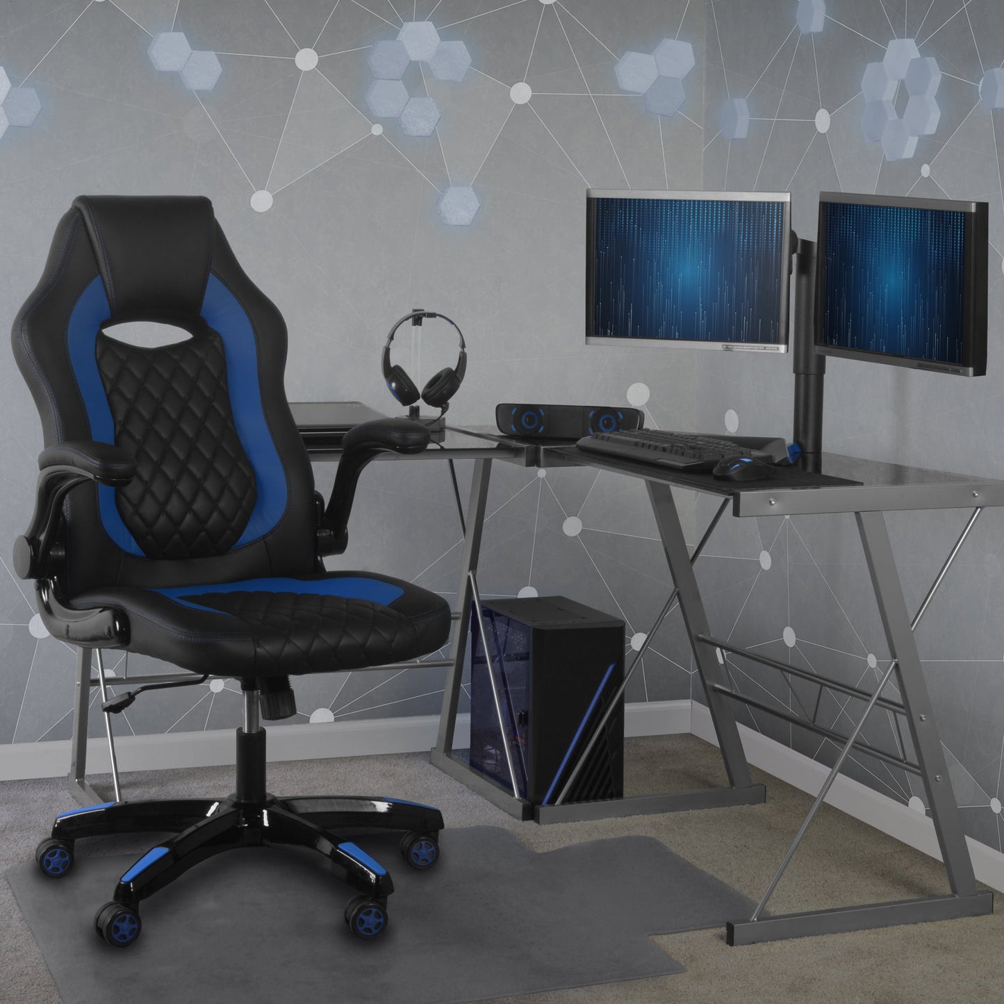 Regency AON Archeus Ergonomic Gaming Chair Seating Swivel with High - Back Contoured Support and Advanced Performance Adjustability 17 - 21.5"H (REG - AON001) - SchoolOutlet