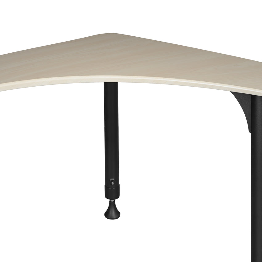Regency 28" Boomerang Height Adjustable Plastic Top Activity School Desk (Maple) - SchoolOutlet