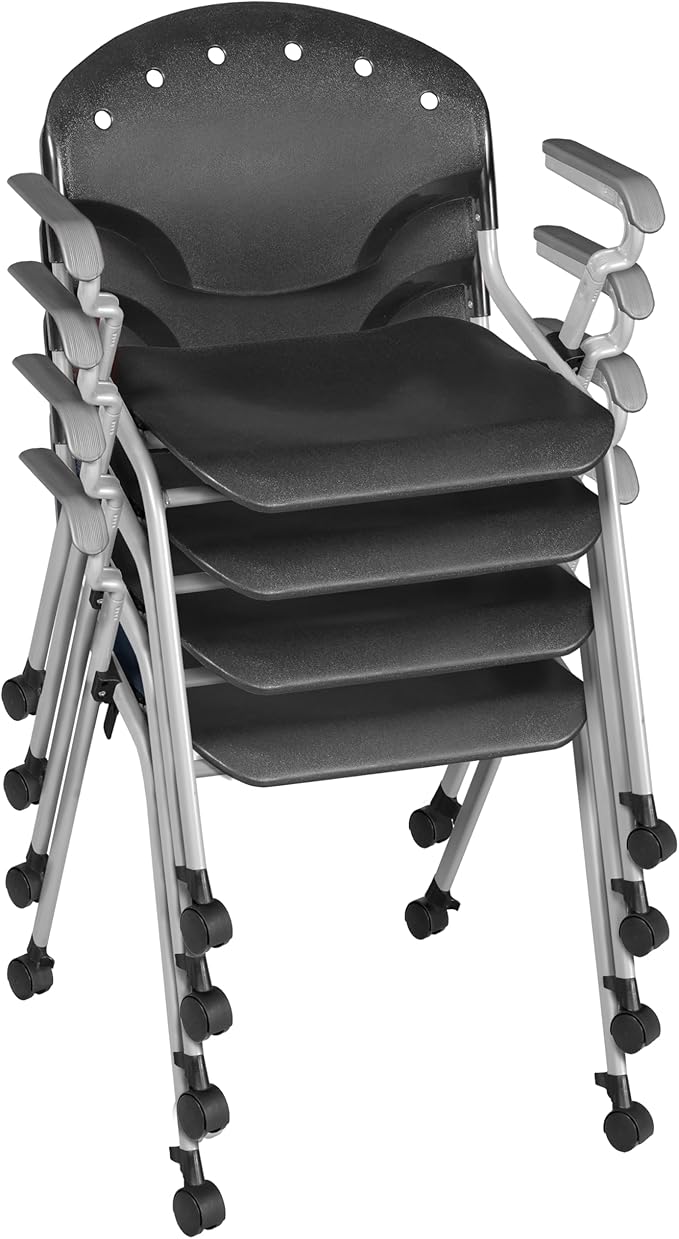 Regency Rico Classroom Training Stack Chair with Arms - 4 Pack - (REG - 306 - 4PK) - SchoolOutlet