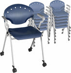 Regency Rico Classroom Training Stack Chair with Arms - 11 Pack - (REG - 306 - 11PK) - SchoolOutlet