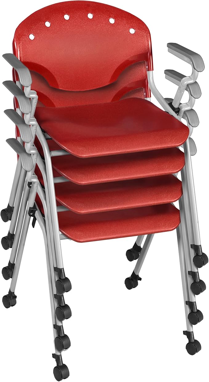 Regency Rico Classroom Training Stack Chair with Arms - 4 Pack - (REG - 306 - 4PK) - SchoolOutlet