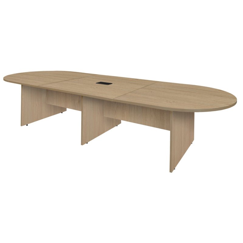 Regency Legacy 12 ft. Racetrack Laminate Conference Table with Charging Port - SchoolOutlet