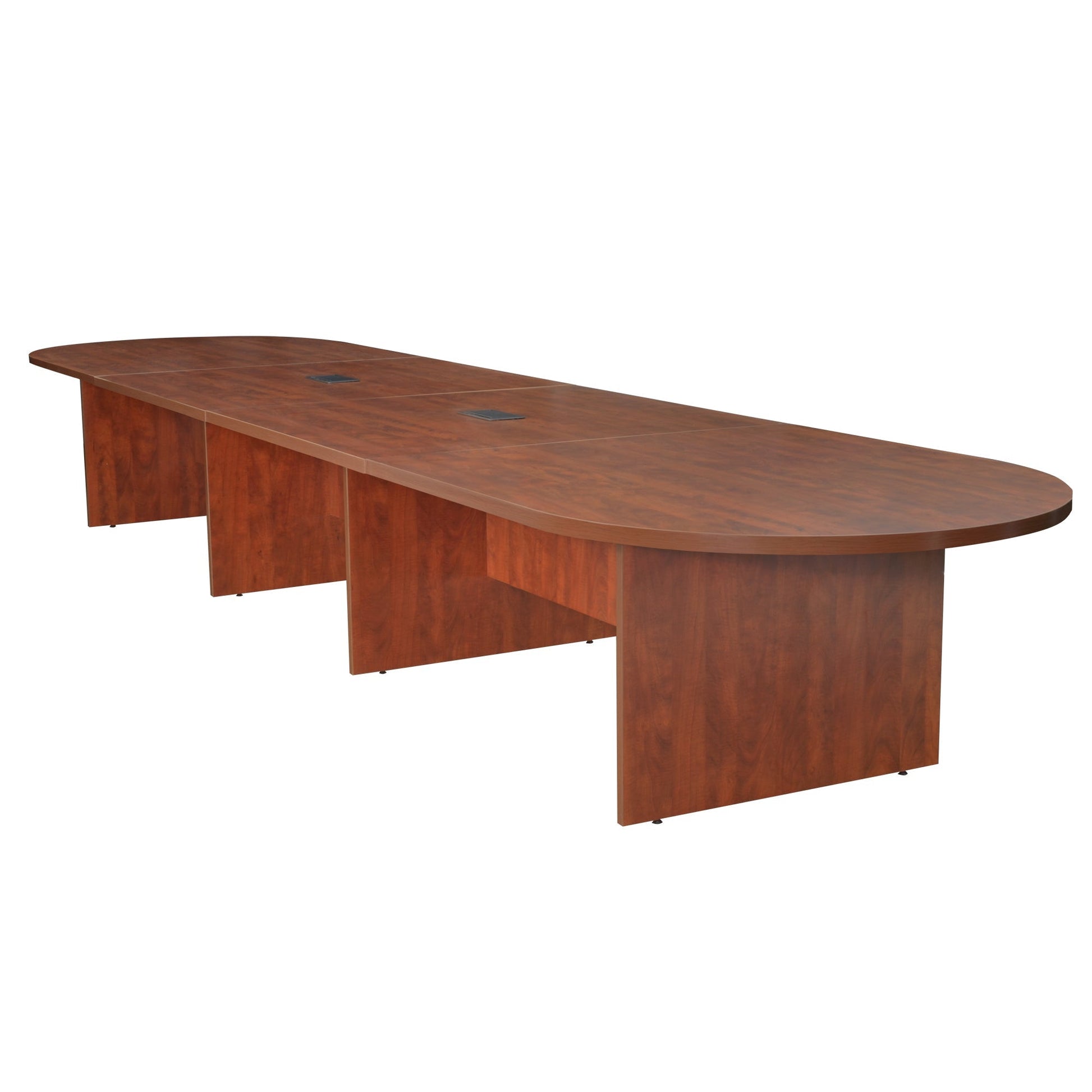 Regency Legacy 16 ft Racetrack Laminate Conference Table with 2 Charging Ports - SchoolOutlet