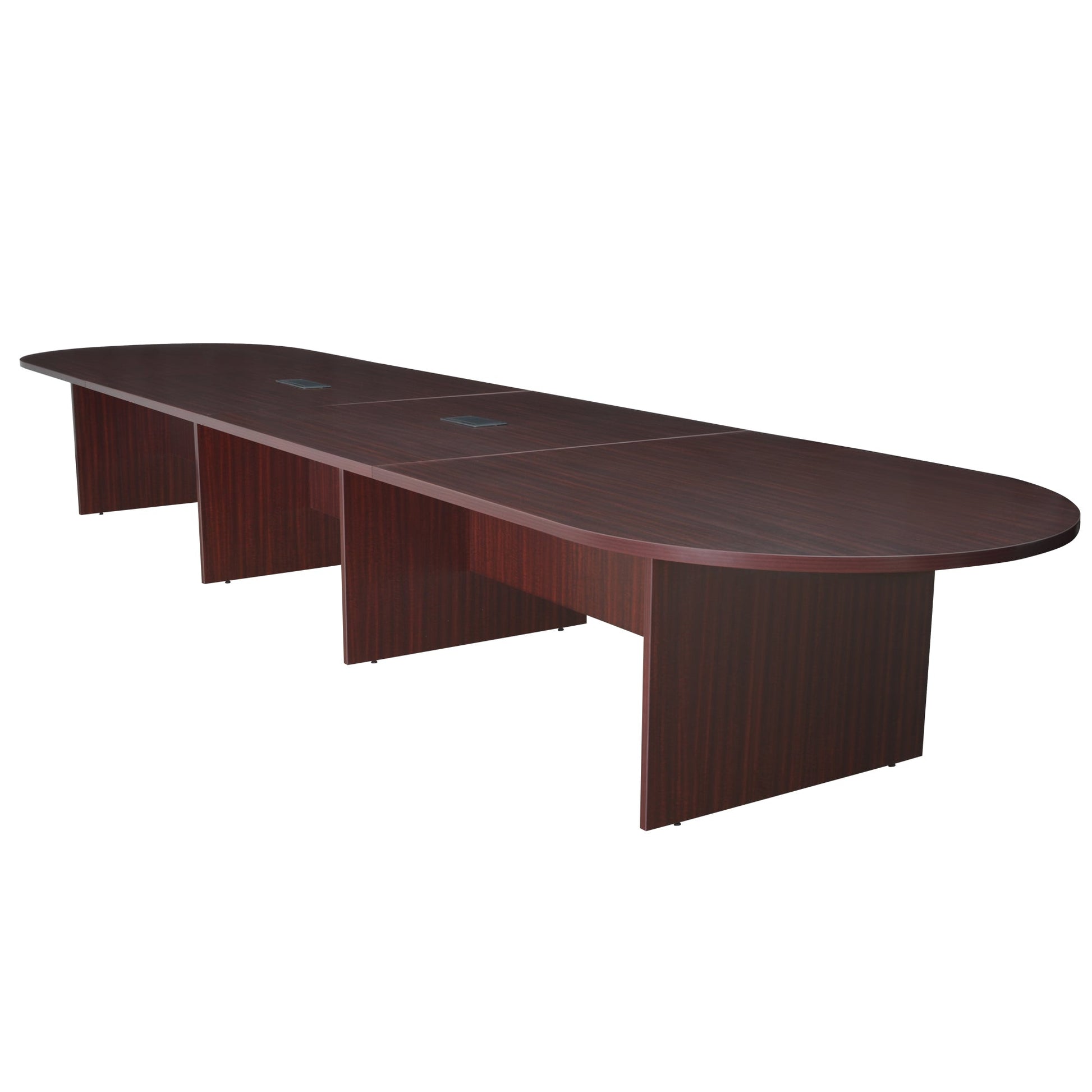 Regency Legacy 16 ft Racetrack Laminate Conference Table with 2 Charging Ports - SchoolOutlet