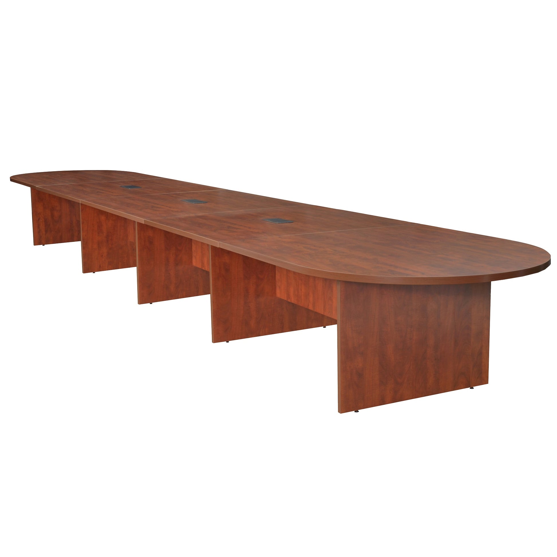 Regency Legacy 22 ft Racetrack Laminate Conference Table with 3 Charging Ports - SchoolOutlet