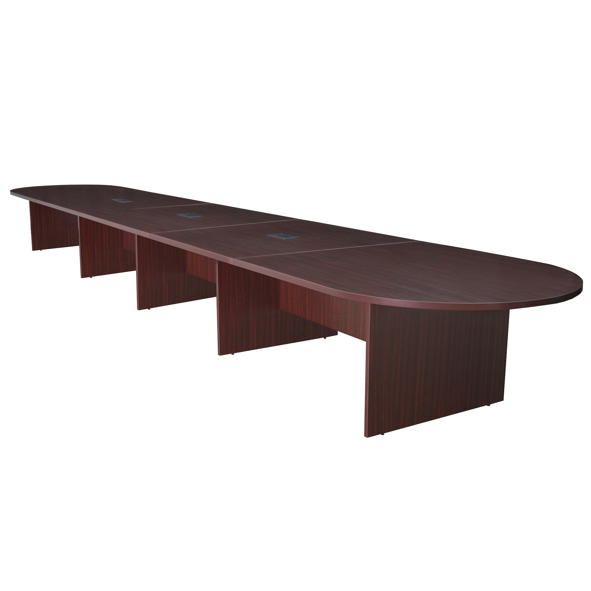 Regency Legacy 22 ft Racetrack Laminate Conference Table with 3 Charging Ports - SchoolOutlet