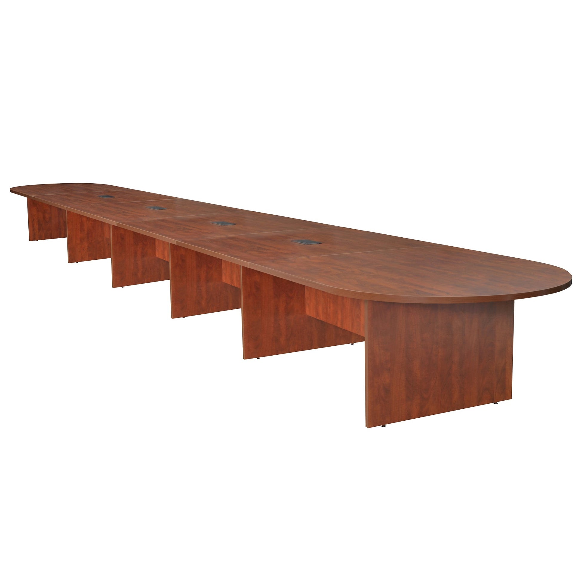 Regency Legacy 24 ft Racetrack Laminate Conference Table with 4 Charging Ports - SchoolOutlet