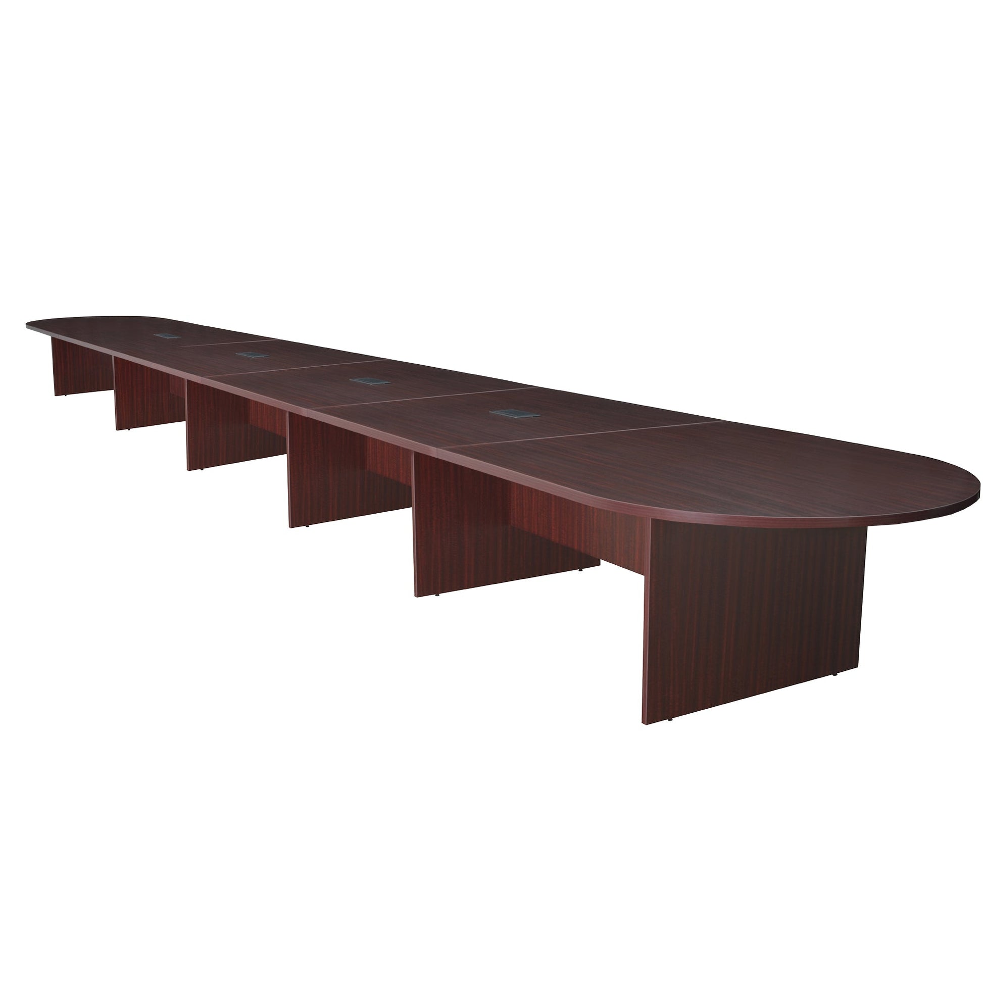 Regency Legacy 24 ft Racetrack Laminate Conference Table with 4 Charging Ports - SchoolOutlet