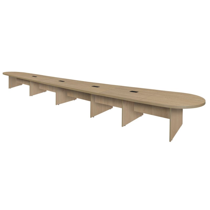 Regency Legacy 24 ft Racetrack Laminate Conference Table with 4 Charging Ports - SchoolOutlet