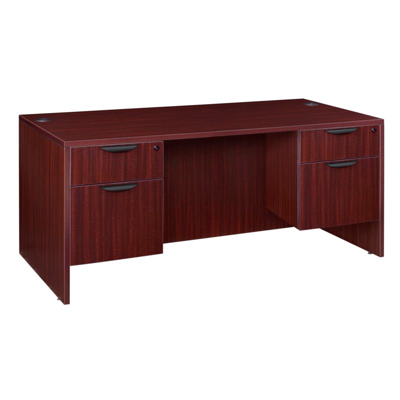 Regency Legacy 71 x 35 in. Office Desk with Double Pedestal Drawer Unit - SchoolOutlet