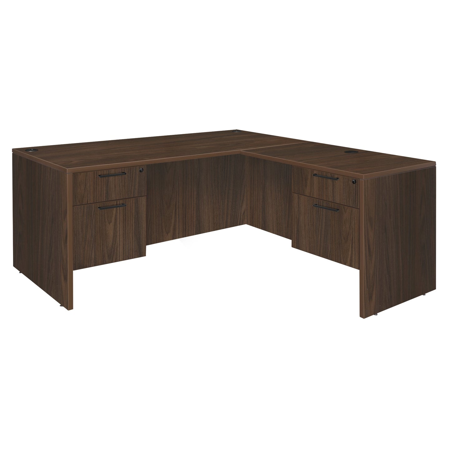 Regency Legacy L Desk with Double Pedestal Drawer Unit Corner Desks and Professional Laminate Finish 60"W x 65"D x 29"H (REG - LLD6030) - SchoolOutlet