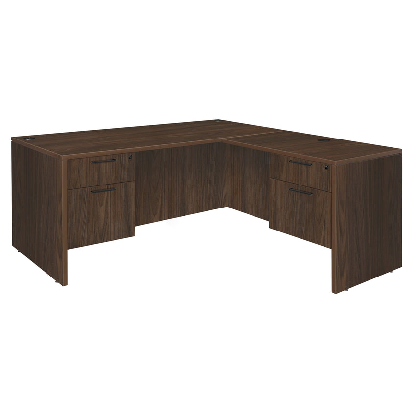 Regency Legacy L Desk with Double Pedestal Drawer Unit Corner Desks Legacy L - Desks and Scratch - Resistant Finish 60"W x 101"D x 29"H (REG - LLD6630) - SchoolOutlet
