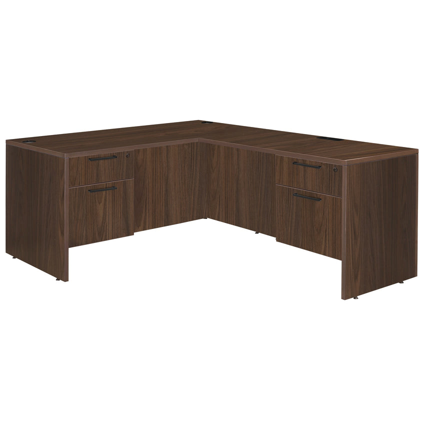 Regency Legacy L Desk with Double Pedestal Drawer Unit Corner Desks Legacy and Professional Laminate Finish 71"W x 82"D x 29"H (REG - LLD713547) - SchoolOutlet