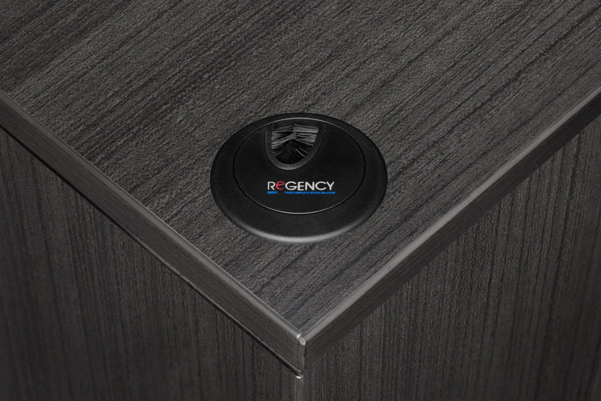 Regency Legacy L Desk with Double Pedestal Drawer Unit Corner Desks and High - Performance Commercial Laminate Surface 71"W x 70"D x 29"H (REG - LLD7135) - SchoolOutlet