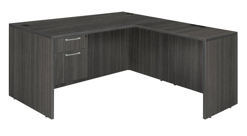 Regency Legacy Executive Reversible L - Shaped Desk with Single Pedestal 71"W x 59"D x 29"H (REG - LLDSP7124) - SchoolOutlet