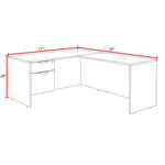 Regency Legacy Executive Reversible L - Shaped Desk with Single Pedestal 71