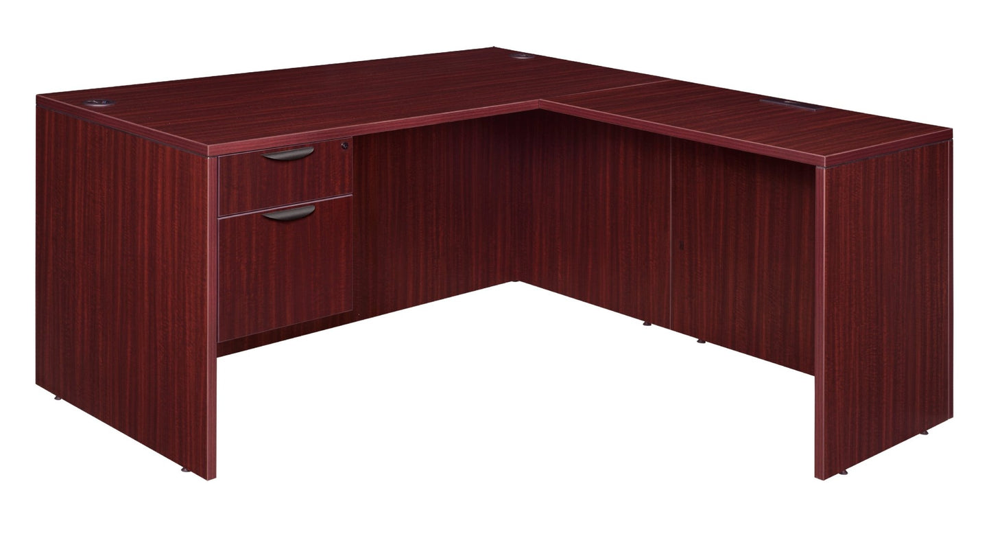 Regency Legacy Executive Reversible L - Shaped Desk with Single Pedestal 71"W x 59"D x 29"H (REG - LLDSP7124) - SchoolOutlet