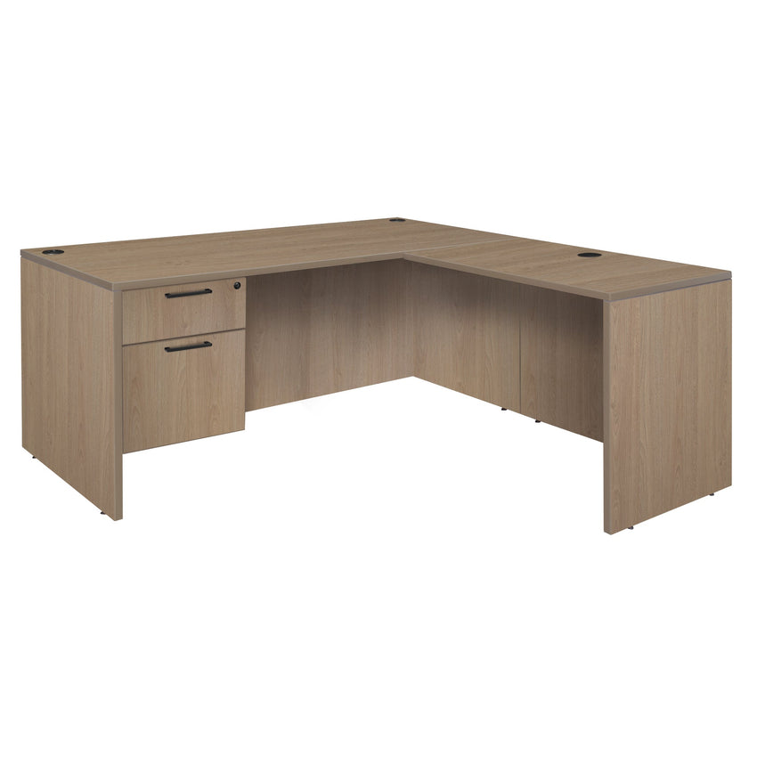 Regency Legacy Executive Reversible L - Shaped Desk with Single Pedestal 71"W x 59"D x 29"H (REG - LLDSP7124) - SchoolOutlet