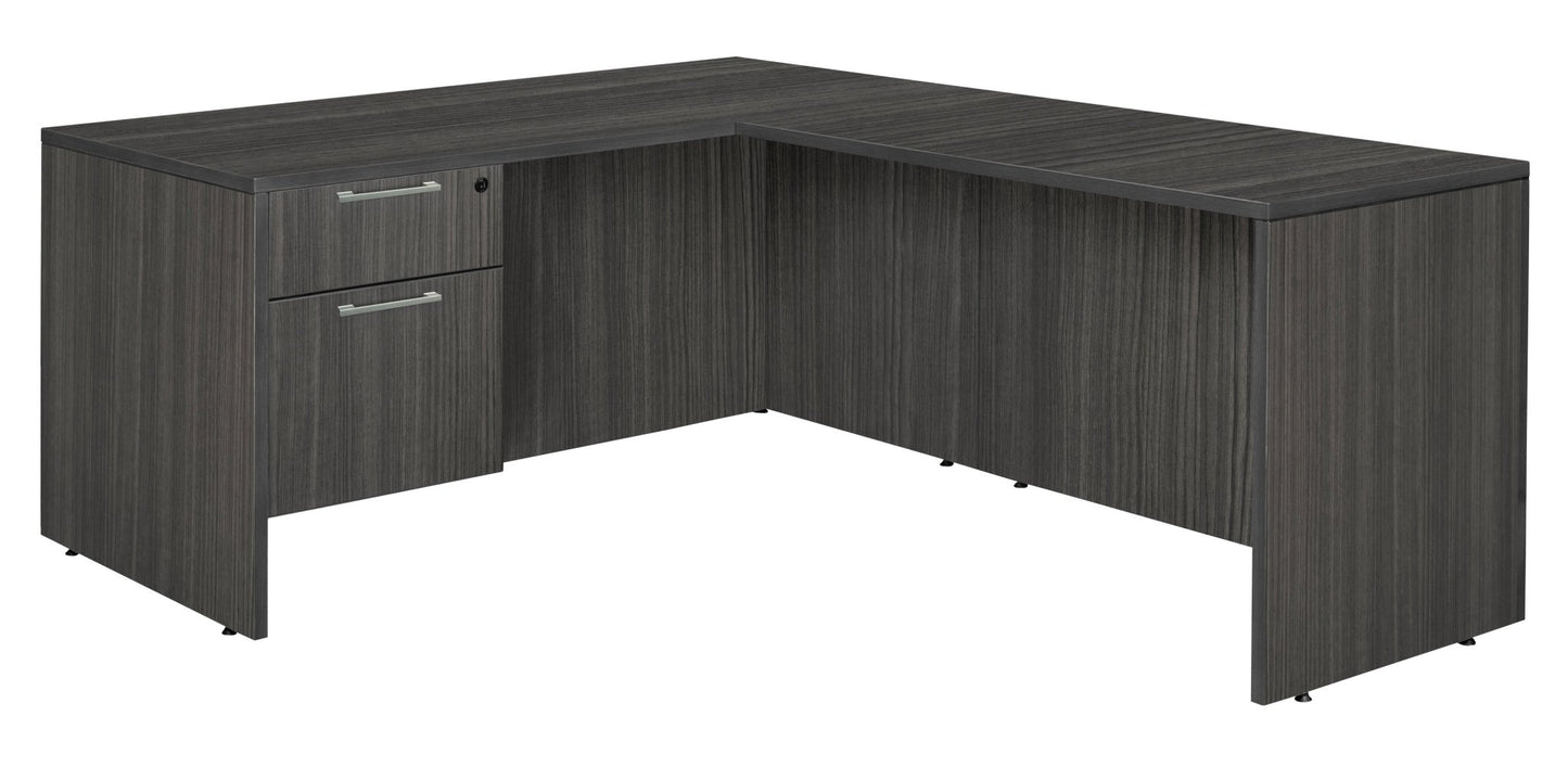 Regency Legacy Executive Corner L - Shaped Desk with Single Pedestal 71"W x 82"D x 29"H (REG - LLDSP713547) - SchoolOutlet