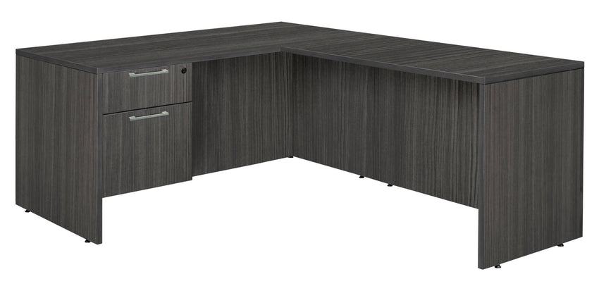 Regency Legacy Executive Corner L - Shaped Desk with Single Pedestal 71"W x 82"D x 29"H (REG - LLDSP713547) - SchoolOutlet