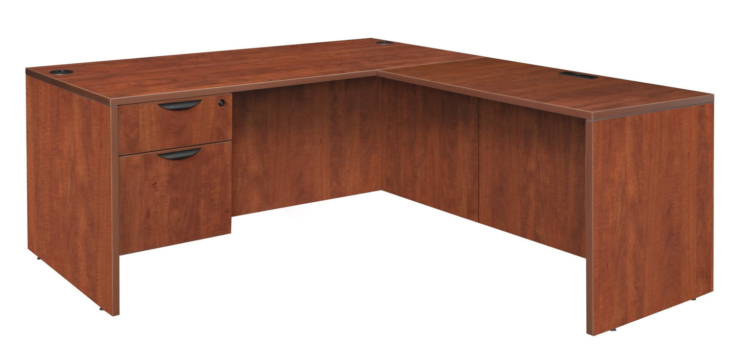 Regency Legacy Executive Corner L - Shaped Desk with Single Pedestal 71"W x 82"D x 29"H (REG - LLDSP713547) - SchoolOutlet