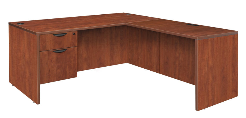 Regency Legacy Executive Corner L - Shaped Desk with Single Pedestal 71"W x 82"D x 29"H (REG - LLDSP713547) - SchoolOutlet
