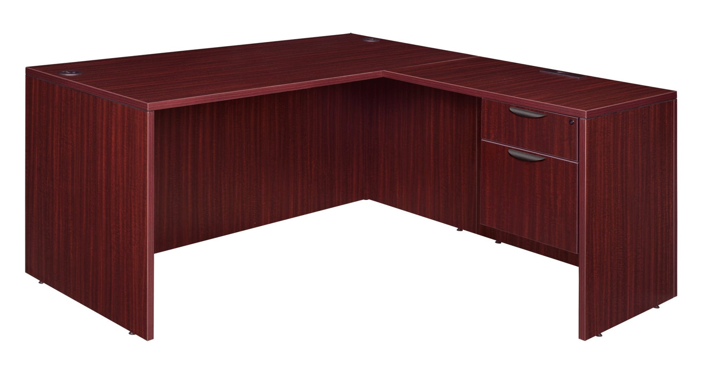 Regency Legacy Executive Corner L - Shaped Desk with Single Pedestal 71"W x 82"D x 29"H (REG - LLDSP713547) - SchoolOutlet