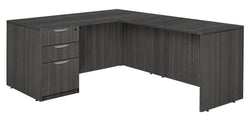 Regency Legacy Executive Architectural Corner L-Shaped Desk with Single Full Pedestal 71"W x 35"D x 29"H (REG-LLDSPF713547)