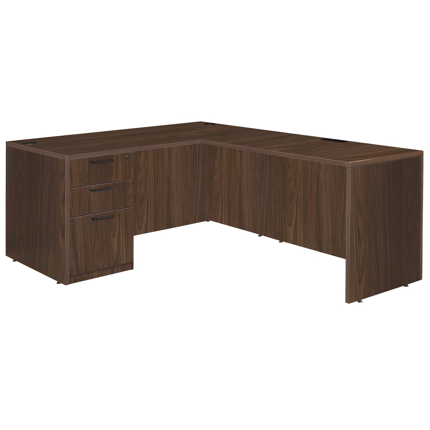 Regency Legacy Executive Architectural Corner L - Shaped Desk with Single Full Pedestal 71"W x 35"D x 29"H (REG - LLDSPF713547) - SchoolOutlet