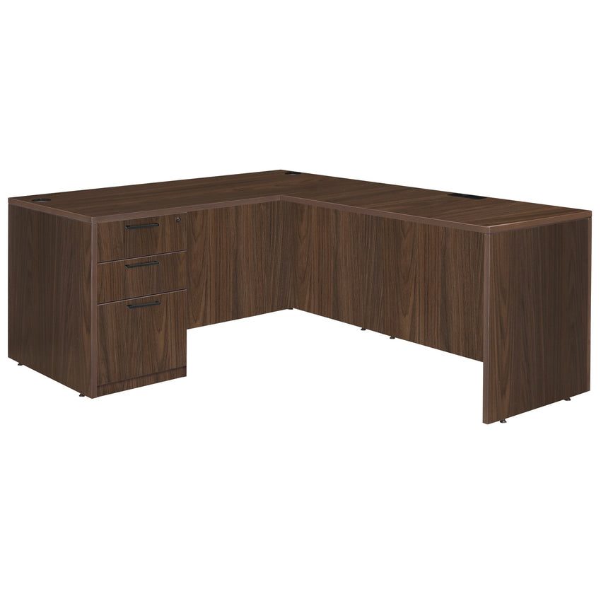 Regency Legacy Executive Architectural Corner L - Shaped Desk with Single Full Pedestal 71"W x 35"D x 29"H (REG - LLDSPF713547) - SchoolOutlet