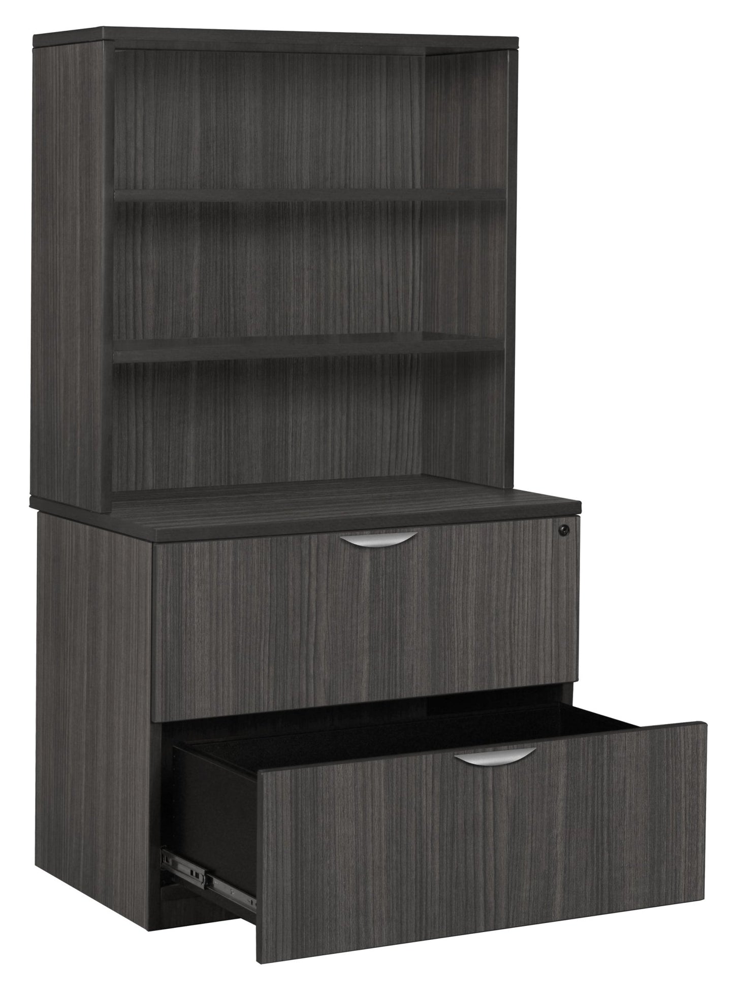Regency Legacy Multi - Functional Lateral File with Open Hutch 36"W x 24"D x 65"H (REG - LPLFH3665) - SchoolOutlet
