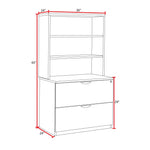 Regency Legacy Multi - Functional Lateral File with Open Hutch 36