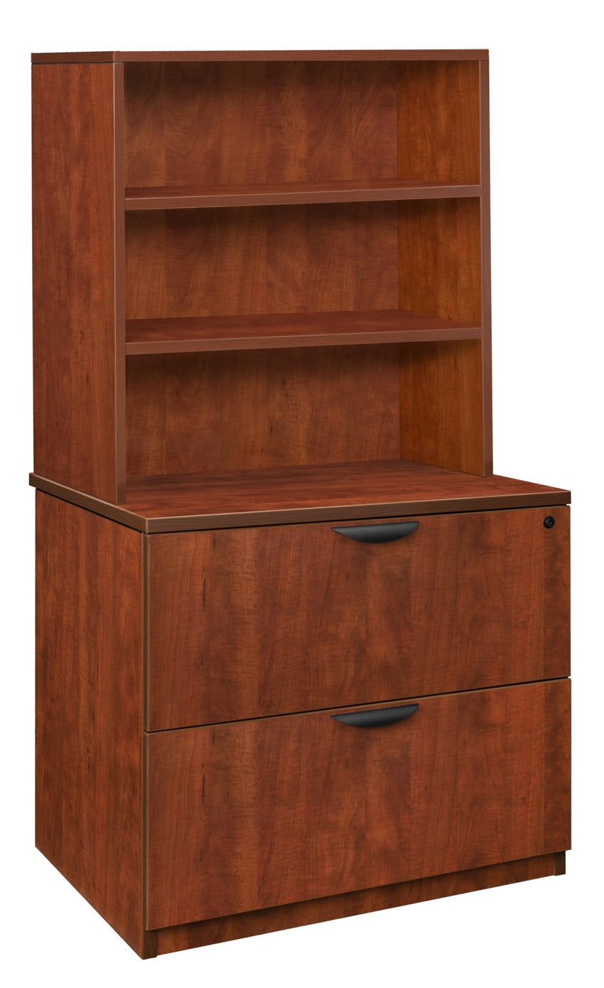Regency Legacy Multi - Functional Lateral File with Open Hutch 36"W x 24"D x 65"H (REG - LPLFH3665) - SchoolOutlet