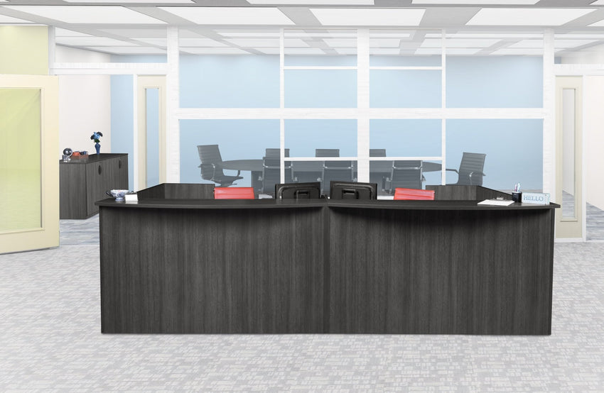 Regency Legacy Executive Single Pedestal Reception Desk 71"W x 82"D x 42"H (REG - LRDRT1BF) - SchoolOutlet