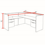 Regency Legacy Executive Double Pedestal Reception Desk 71