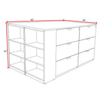 Regency Legacy Executive Stand - Up 2 - Lateral File Storage Cabinet Desk Quad with Bookcase End 85