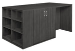 Regency Legacy Executive Stand - Up 2 - Lateral File Storage Cabinet Desk Quad with Bookcase End 85