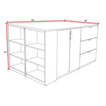 Regency Legacy Executive Stand - Up 2 Storage Cabinet 2 Lateral File Quad with Bookcase End 85