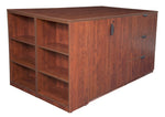 Regency Legacy Executive Stand - Up 2 Storage Cabinet 2 Lateral File Quad with Bookcase End 85