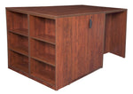 Regency Legacy Executive Stand - Up 2 Storage Cabinet 2 Desk Quad with Bookcase End 85