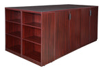 Regency Legacy Executive Stand Up 2 Storage Cabinet Lateral File Desk Quad with Bookcase End 85