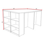 Regency Legacy Executive Stand Up 2 Desk Storage Cabinet Lateral File Quad with Bookcase End 85