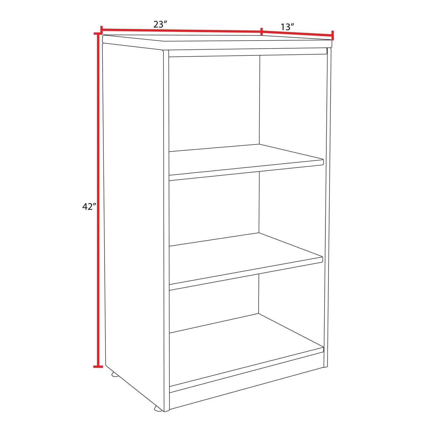 Regency Legacy Executive Stand Up Bookcase 41"W x 12"D x 42"H (REG - LSBC4123) - SchoolOutlet